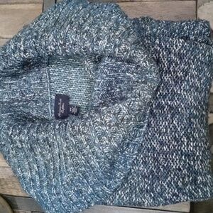 American Eagle Outfitters Blue Cowl Neck Sweater